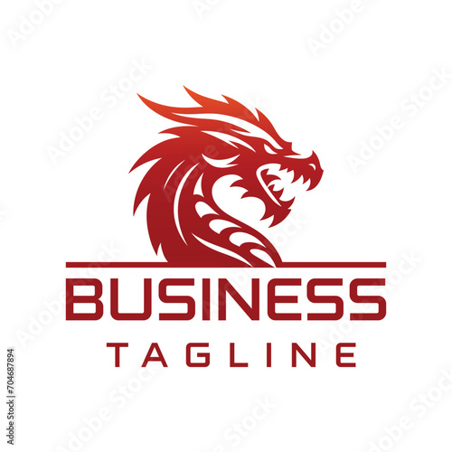 dragon sports logos, emblems, badges, esport, gaming, Vector