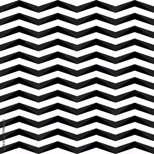 Zigzag lines. Jagged stripes. Seamless surface pattern design with triangular waves ornament. Repeated chevrons wallpaper. Digital paper for page fills, web designing, textile print. Vector art.