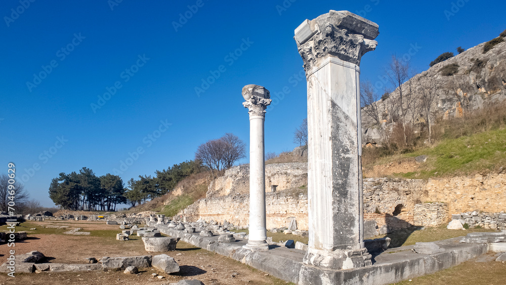 Ancient Ruins at archaeological area of Philippi, Greece Ancient Ruins at archaeological area of Philippi, Greece
