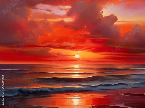 sunset over the sea © Abdo