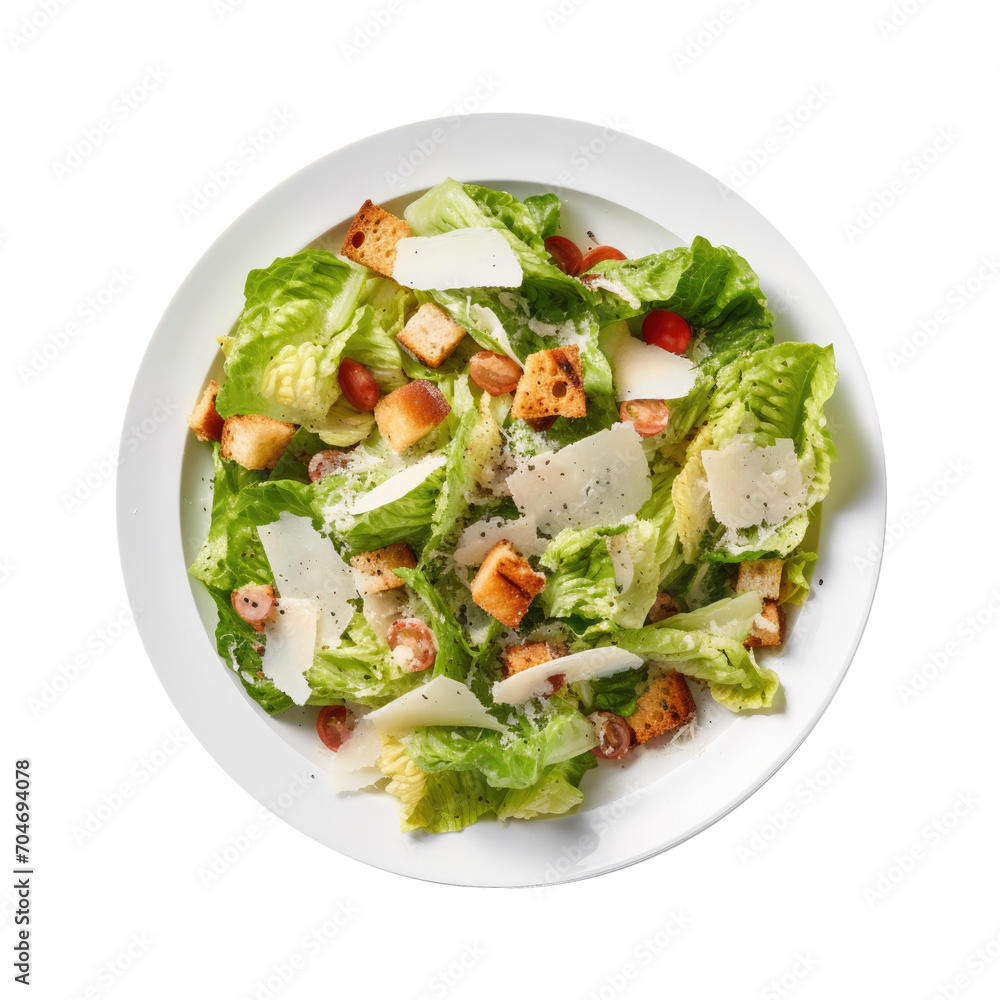 Caesar Salad Isolated on a Transparent Background 