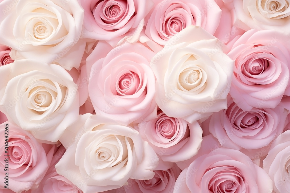 Bouquet Roses Pink White Flowers Wedding