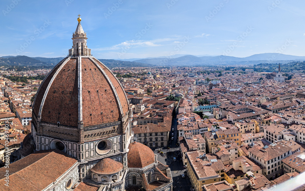 The giant cupola of the cathedral Santa Maria del Fiore in Florence