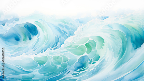 Abstract water ocean wave, blue, aqua, teal texture. Blue and white on top water wave web banner Graphic Resource,  background ocean wave abstract. Backdrop for copy space text, jeans fabric by Vita