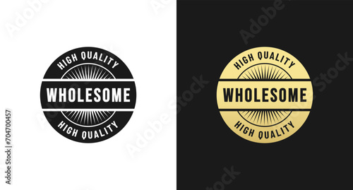 Wholesome label or Wholesome mark vector isolated in flat style. Best Wholesome label for product packaging design element. Simple Wholesome mark for packaging design element.