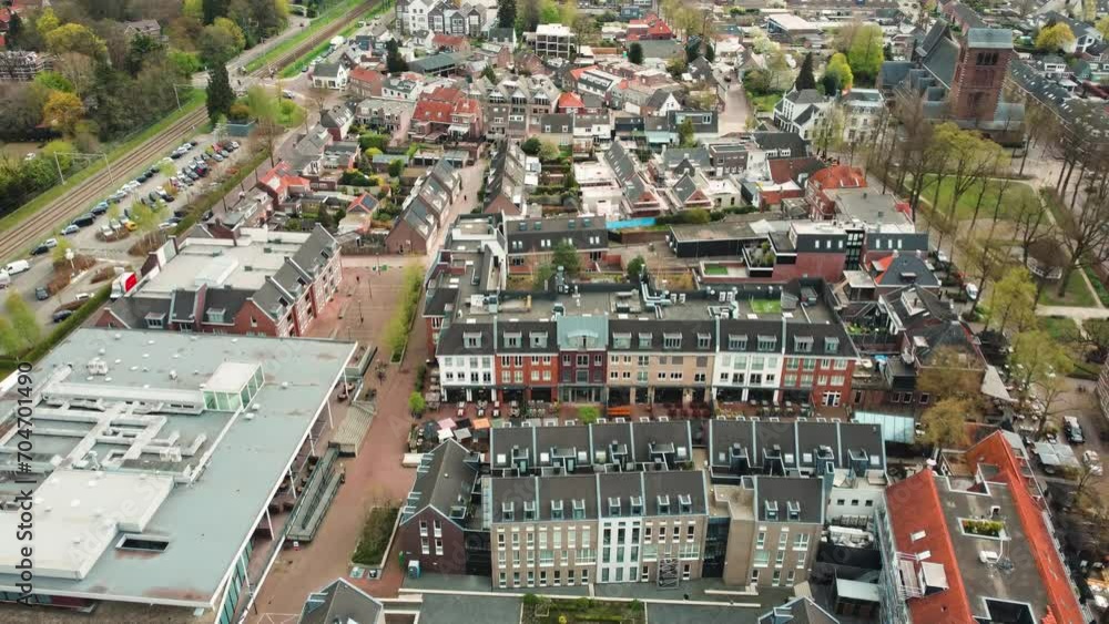 Aerial View of Netherlands Town Oisterwijk, Streets and Buildings Aerial View of Netherlands Town Oisterwijk, Streets and Buildings