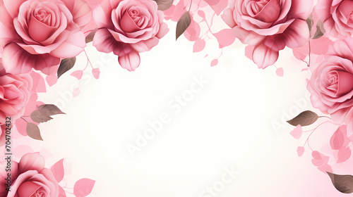 Wallpaper Mural Floral frame with decorative flowers, decorative flower background pattern, floral border background Torontodigital.ca