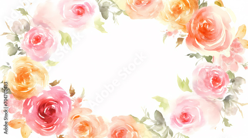 Floral frame with decorative flowers  decorative flower background pattern  floral border background