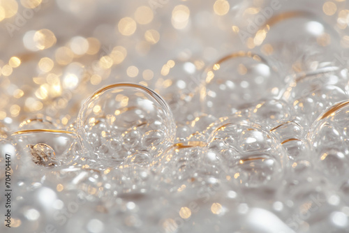 Shimmering Bubbles: A Macro Photography of Light Reflections on Transparent and Delicate Spheres