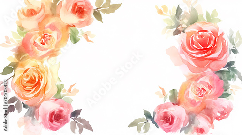 Floral frame with decorative flowers  decorative flower background pattern  floral border background