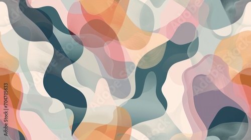  a multicolored abstract background with a pattern of wavy shapes and colors that are mostly orange, pink, blue, green, and white.