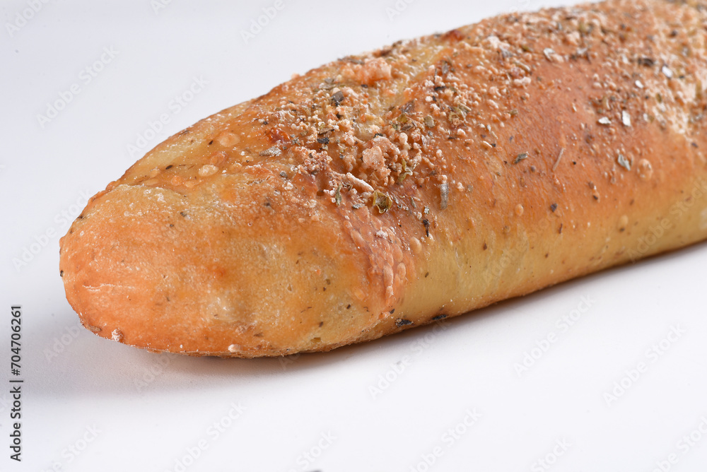Baked wheat bread with herb seasoning seasoned baguette Baked wheat bread with herb seasoning seasoned baguette