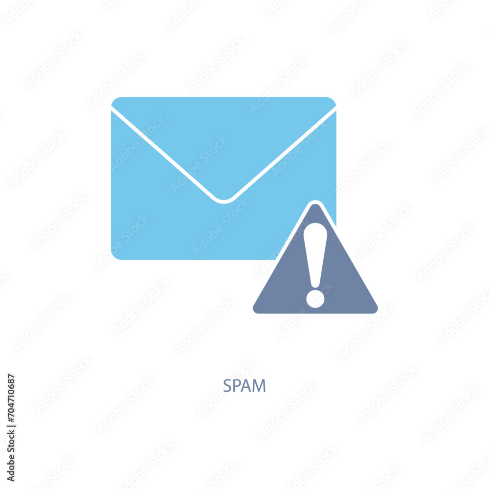 spam concept line icon. Simple element illustration. spam concept outline symbol design. spam concept line icon. Simple element illustration. spam concept outline symbol design.
