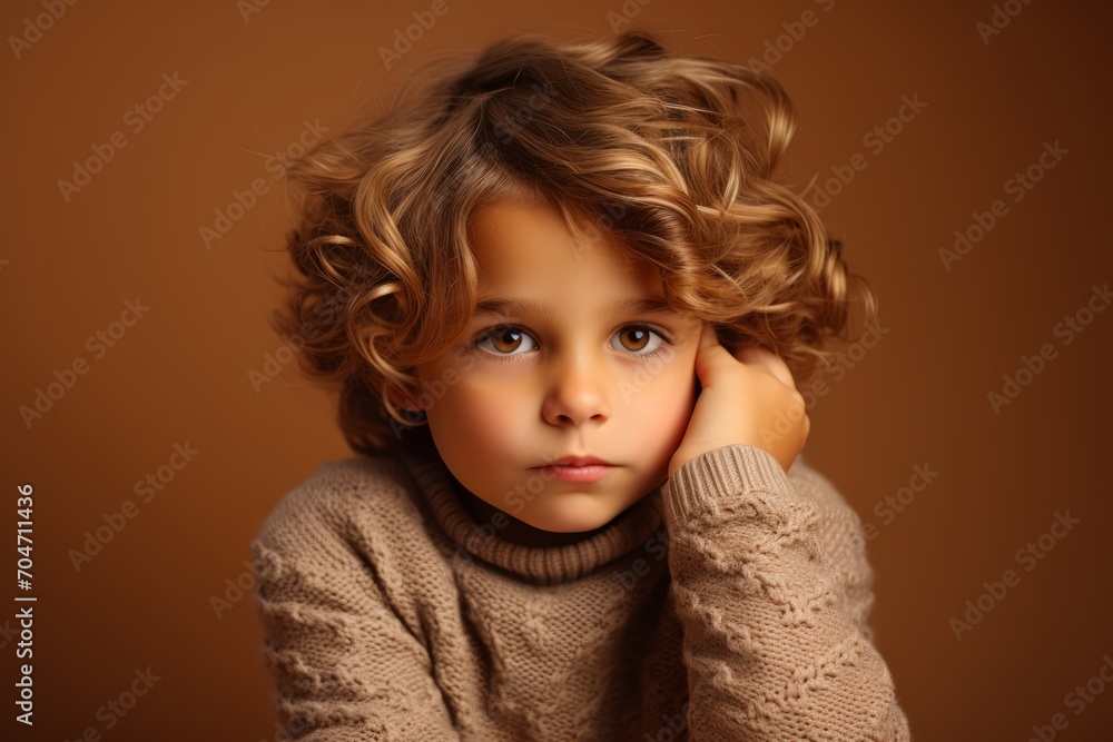 Beautiful little girl with curly hair. Portrait of a cute child. Beautiful little girl with curly hair. Portrait of a cute child.