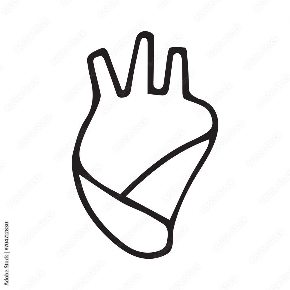 Obraz premium heart. Doodle. medical icon. the icon. on a white background. medical equipment. telephone. doctor. to heal.