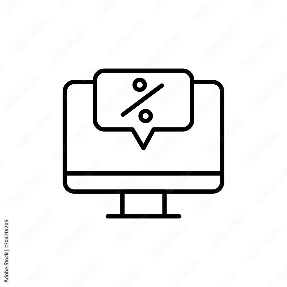 Online sale outline icons, minimalist vector illustration ,simple transparent graphic element .Isolated on white background Online sale outline icons, minimalist vector illustration ,simple transparent graphic element .Isolated on white background
