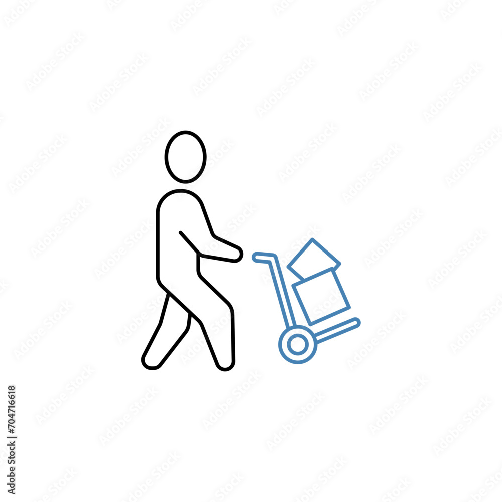 delivery concept line icon. Simple element illustration. delivery concept outline symbol design.