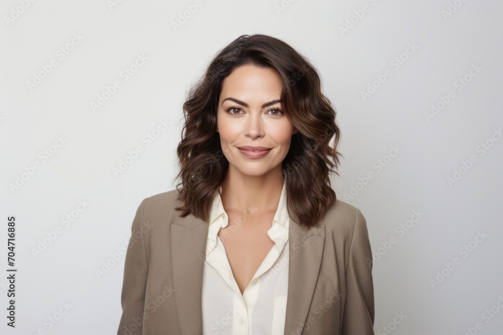 Portrait of beautiful young business woman, isolated on grey background. Portrait of beautiful young business woman, isolated on grey background.