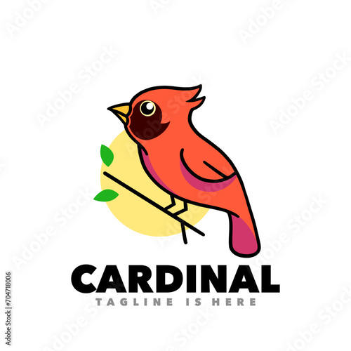 Cardinal bird on a branch