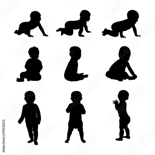 silhouettes of baby