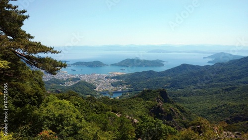 bay seen from the mountaintop