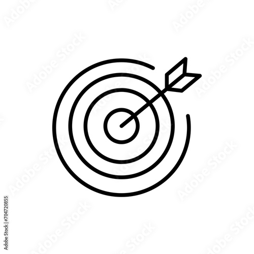 Dartboard outline icons, minimalist vector illustration ,simple transparent graphic element .Isolated on white background