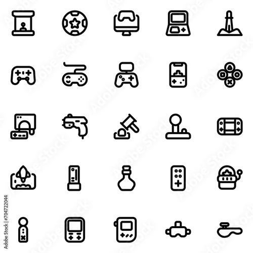 Gaming Line Icon Sheet