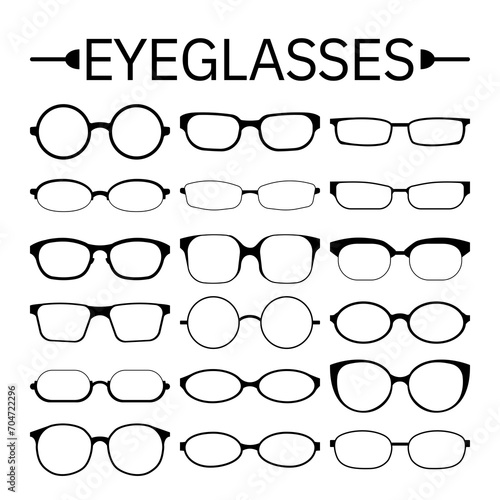 Eyeglasses Icon. Eyeglasses Symbol. Eyeglasses Flat Icon. Simple Eyeglasses Icon Line. Eyeglasses Isolated on White Background. Vector illustration. Elements for design. Illustration of Eyeglasses.