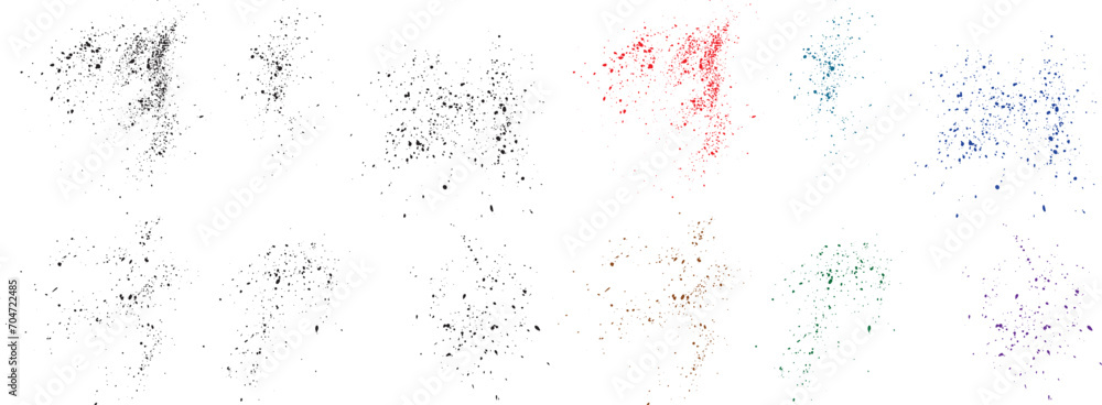 grunge brush stroke collection of black, purple, green, red, orange, wheat color drop blood splatter vector design grunge brush stroke collection of black, purple, green, red, orange, wheat color drop blood splatter vector design