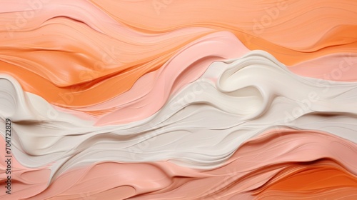 acrylic background in peach fuzz color with white, banner photo