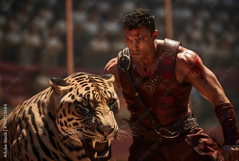 Foto de Ancient Rome, gladiator, ancient Greece. warrior was a fighter ...