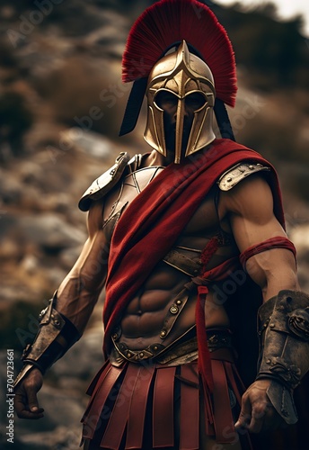 Ancient Rome, gladiator, ancient Greece. warrior was a fighter in ancient Rome who fought wild animals for the amusement of the public in special arenas. ancient roman soldier © Siarhei
