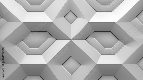 white and grey 3D decorative seamless pattern