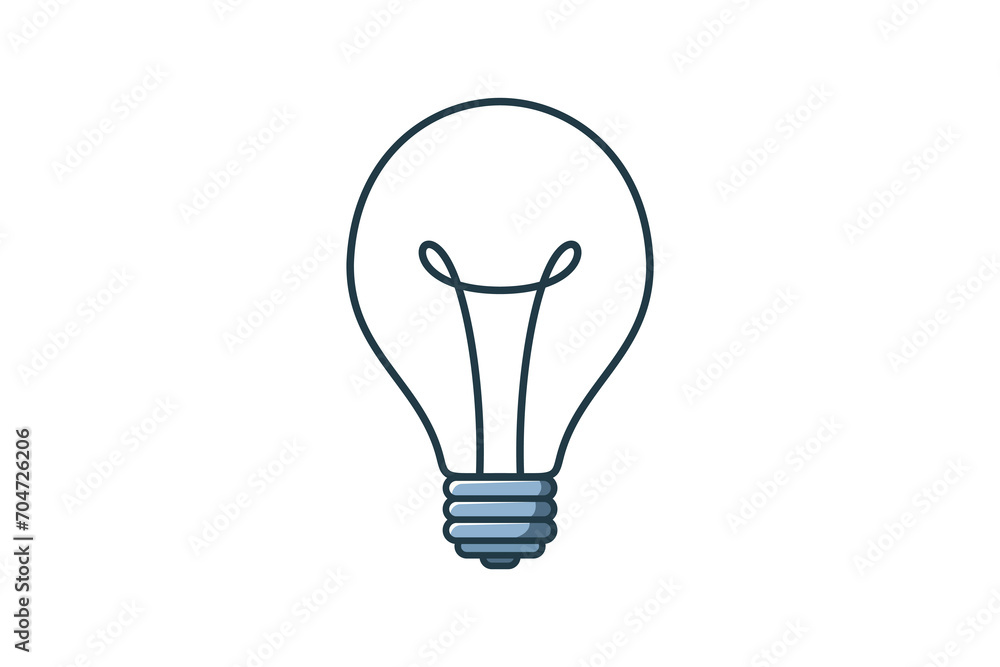 Light bulb icon. Ideas, solution, electricity symbol. Vector Illustration. Light bulb icon. Ideas, solution, electricity symbol. Vector Illustration.