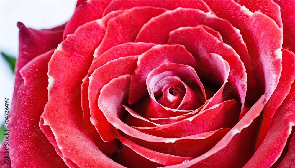 Naklejka premium Red rose macro close up.