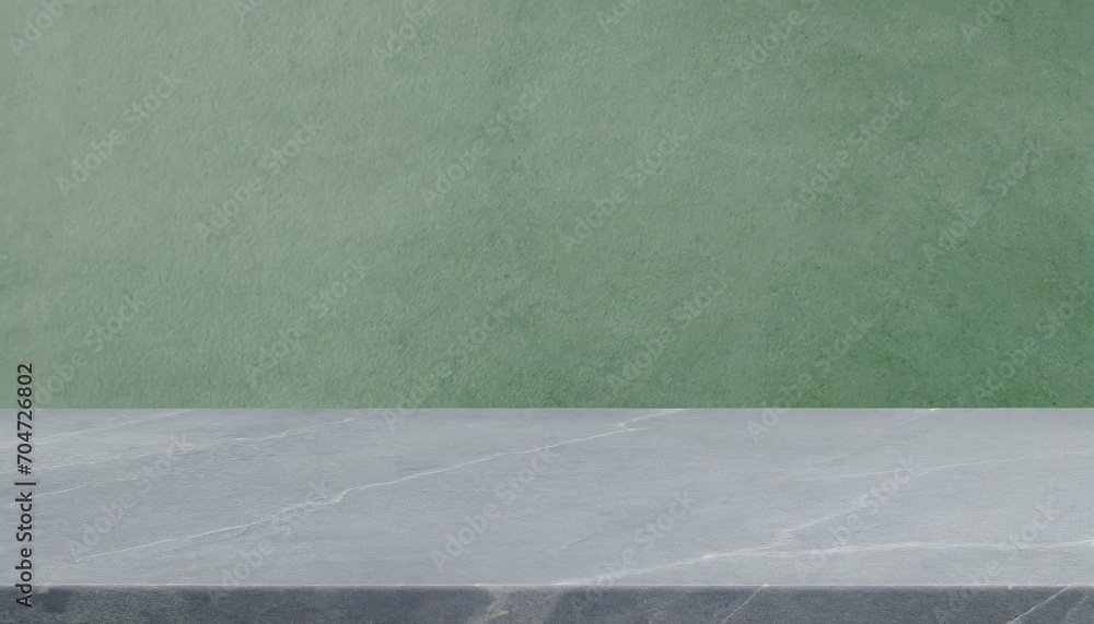 Fototapeta premium A green wall background with space.
