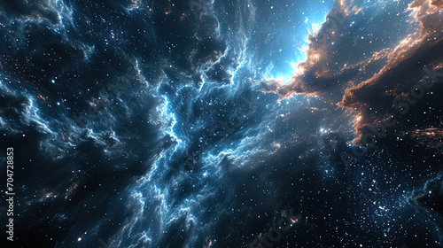 Gorgeous galactic clouds that create amazing patterns against the backdrop of endless stars