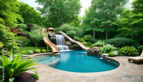 pool in the garden