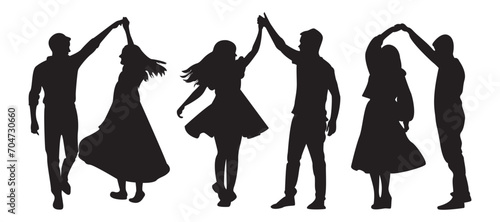 couple dancing silhouette