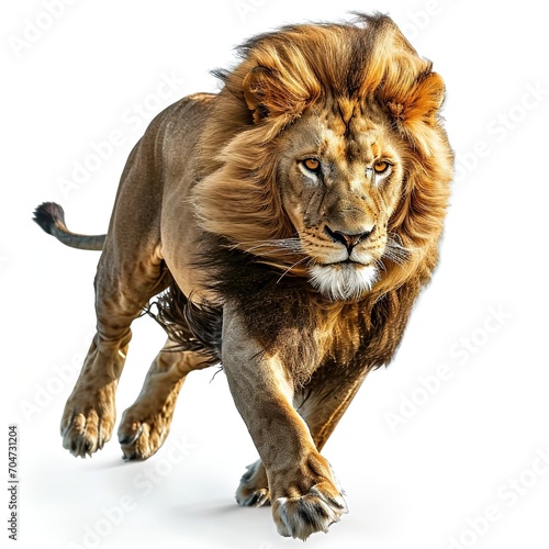 Lion Running Isolated