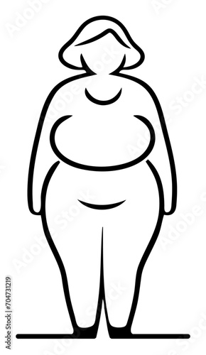 Osoba plus size ilustracja