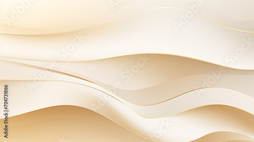 golden wavy lines luxury on cream color background