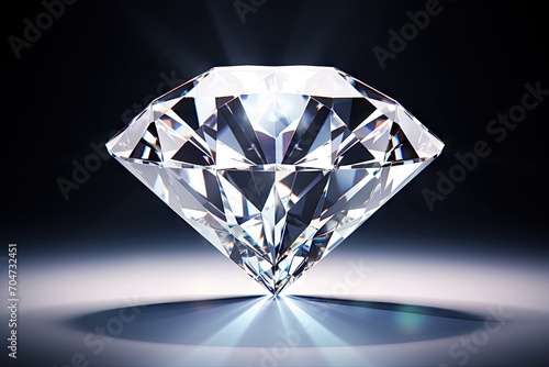 High quality diamond on a white background photo