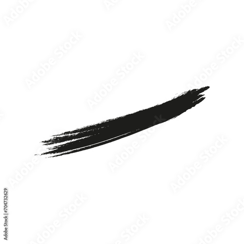 Grungy paintbrush, brush stroke. Textured paint, graphite, chalk drawing. Vector illustration. PS 10.
