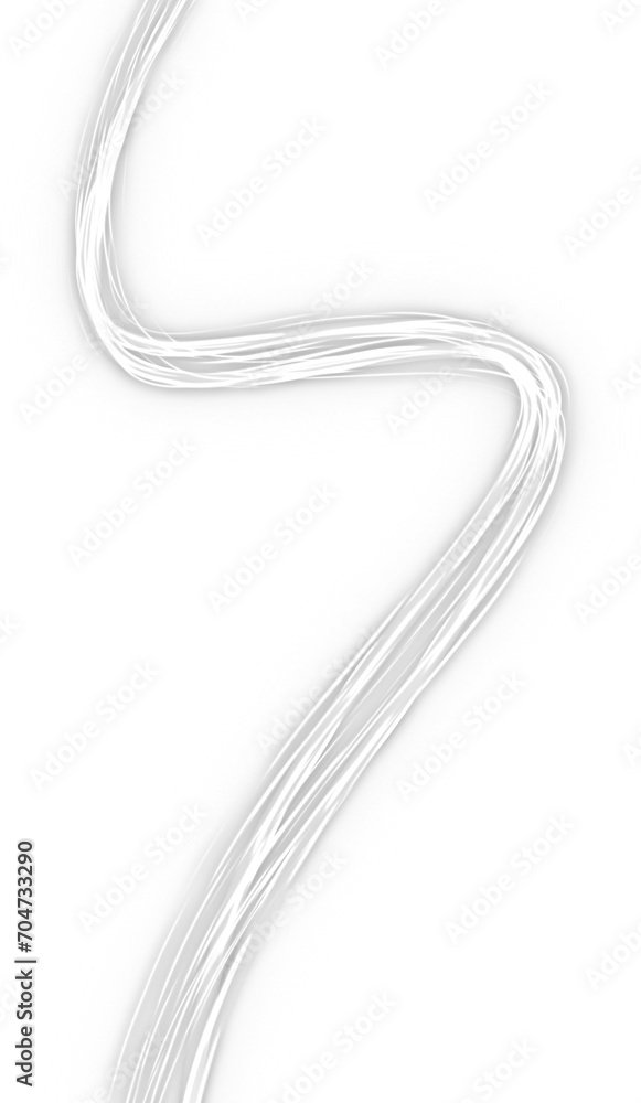 Curve light effect of white line