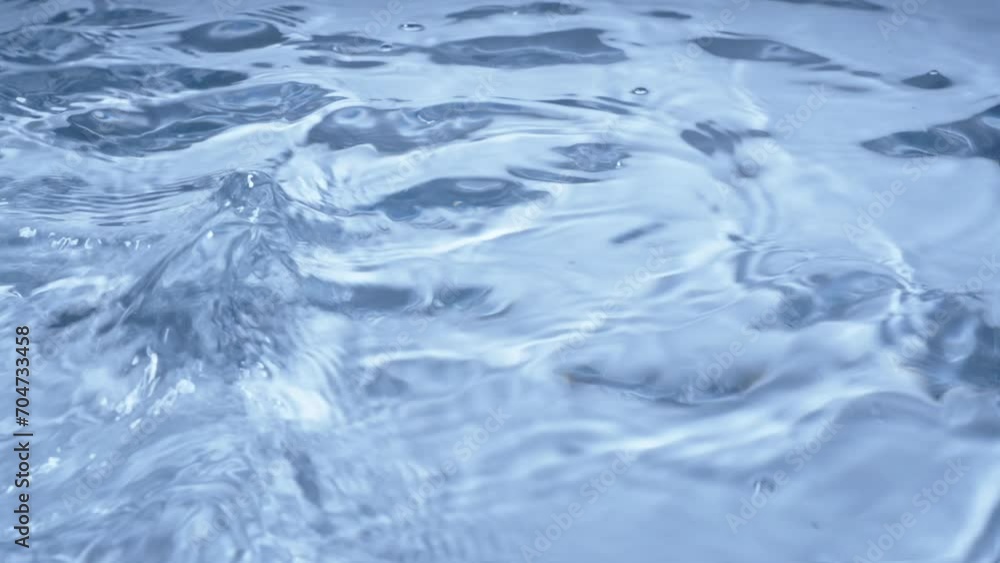 Water Surface Waving Close-up Seamless. Blue Water Flowing Water Surface Waving Close-up Seamless. Blue Water Flowing