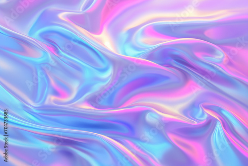 A Colorful Psychedelic Abstract Background, Bathed in Pastel Waves of Illuminating Hues, Creating a Mesmerizing Visual Symphony Holographic Neon Dreams