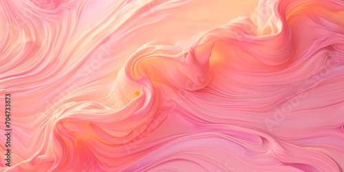 A Dreamy Abstract Brushstroke Background in Peach and Pink, Evoking a Candy-Hued Symphony. A Whimsical Wallpaper Concept Peachy Swirl