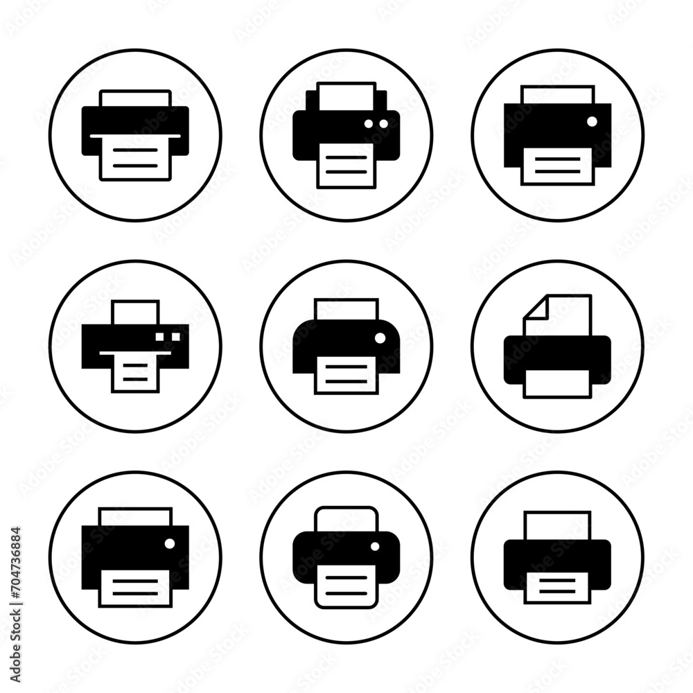 Obraz premium Print icon vector. printer sign and symbol