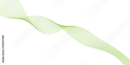 abstract background with colorful waves design 3d rendering A wave of particles. green wave background green lines vector banner template. Suit for poster, cover, banner, brochure Vector Illustration.